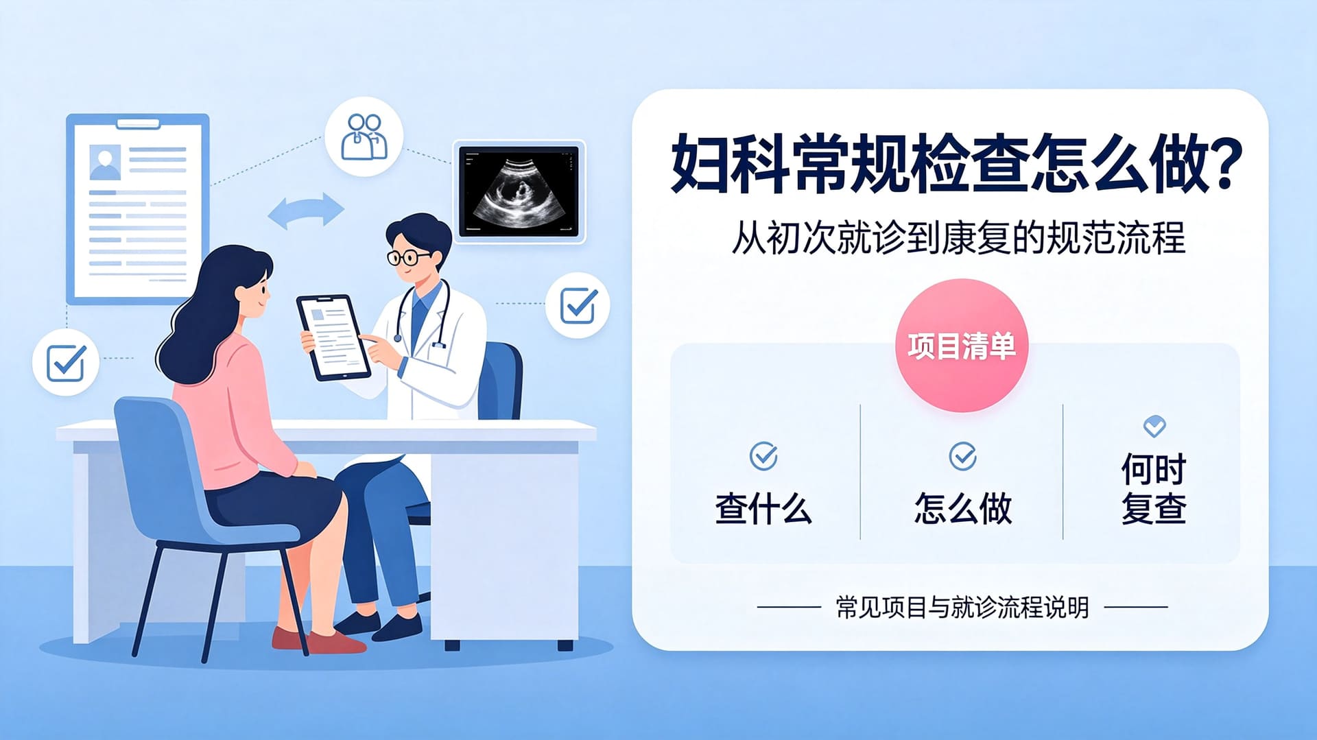 妇科常规检查包括哪些项目？——从初次就诊到康复的规范流程