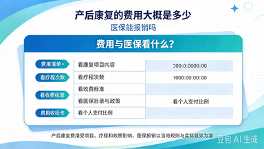 产后康复的费用大概是多少，医保能报销吗