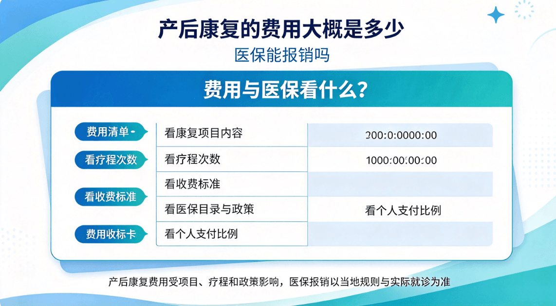 产后康复的费用大概是多少，医保能报销吗