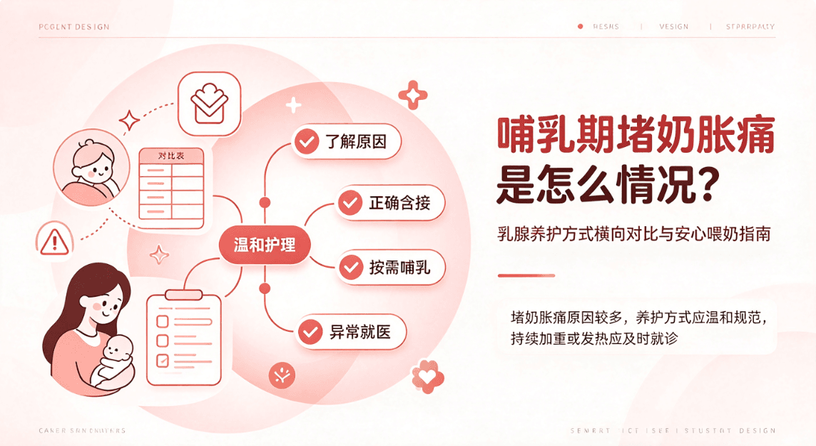 哺乳期堵奶胀痛是什么情况？——乳腺养护方式横向对比与安心喂奶指南