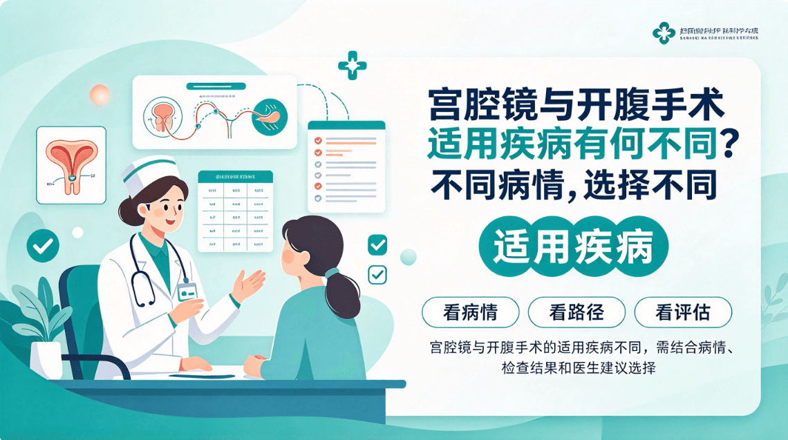 宫腹腔镜与开腹手术适用疾病有何不同？