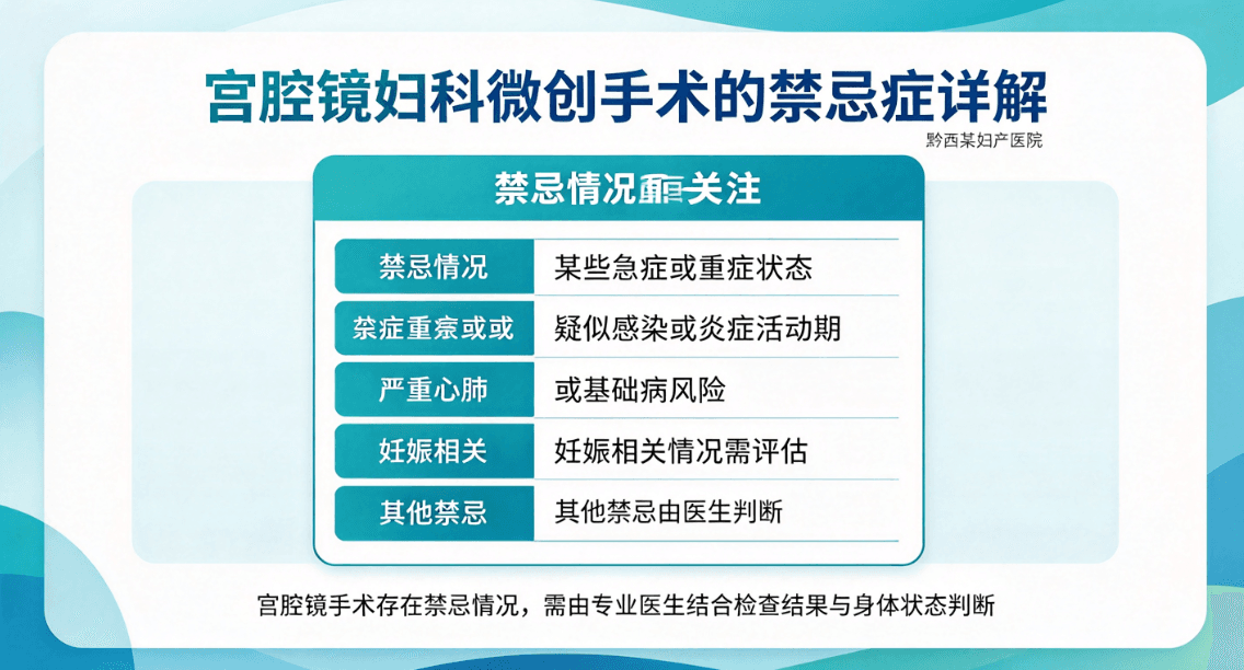 宫腹腔镜妇科微创手术的禁忌症解读（黔西家禾妇产）