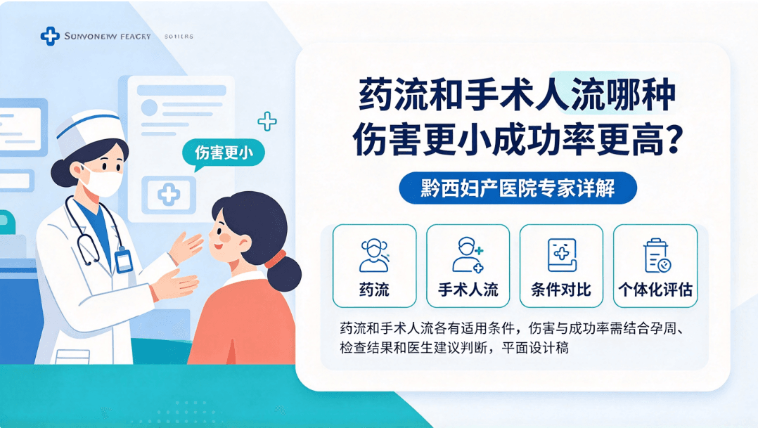 药流和手术人流哪种伤害更小成功率更高？黔西妇产医院专家详解